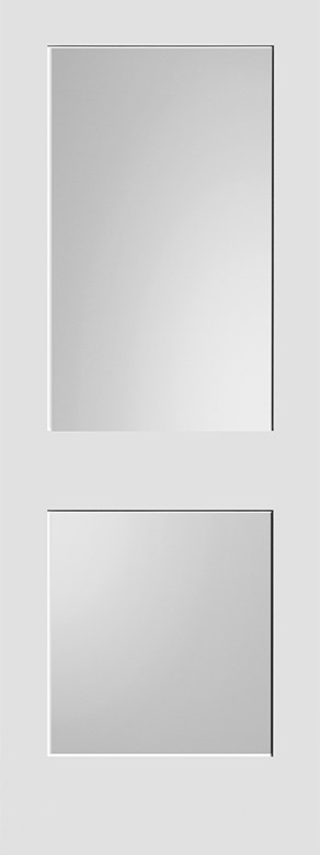 #8402 MDF Primed w/ Diffused White Laminate Shaker Panel Interior Door