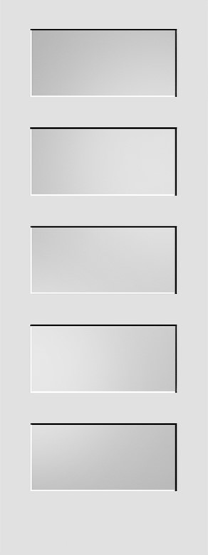 #8405 MDF Primed w/ Diffused White Laminate Shaker Panel Interior Door