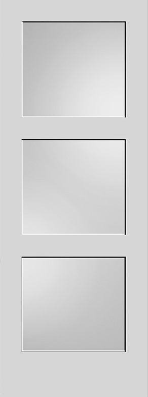 #8433 MDF Primed w/ Diffused White Laminate Shaker Panel Interior Door
