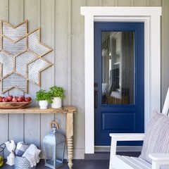 Blue Exterior Door